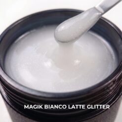 Texture del gel costruttore bifasico Magik Bianco Latte Glitter 30ml