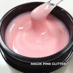 Texture del gel costruttore bifasico Magik Pink Glitter 30ml