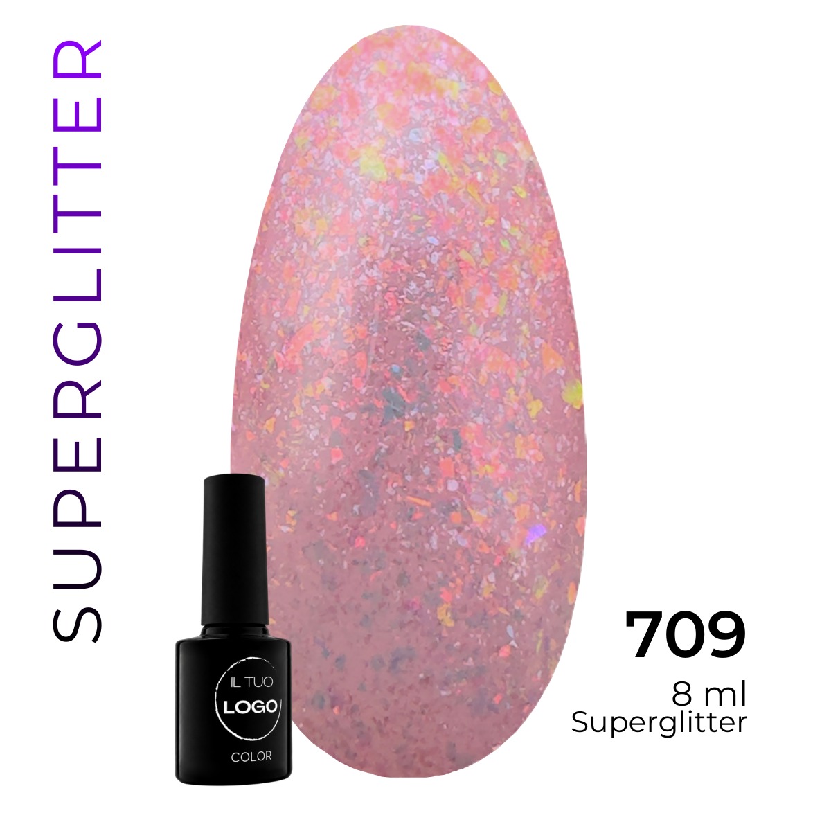 Scheda colore Color Superglitter 709 8ml