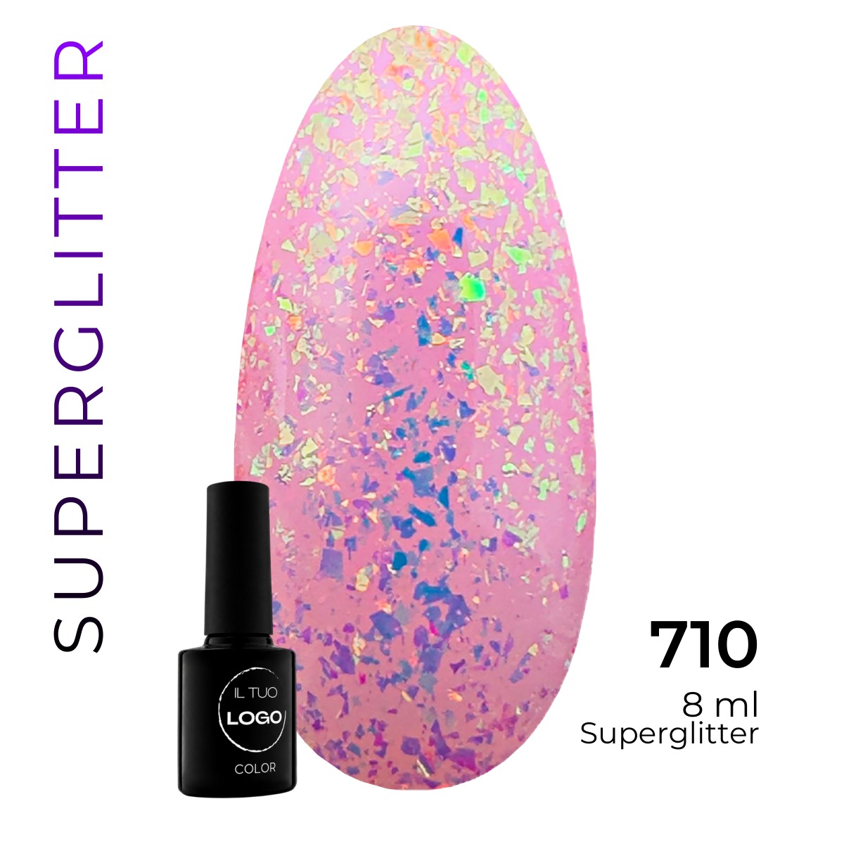 Scheda colore Color Superglitter 710 8ml