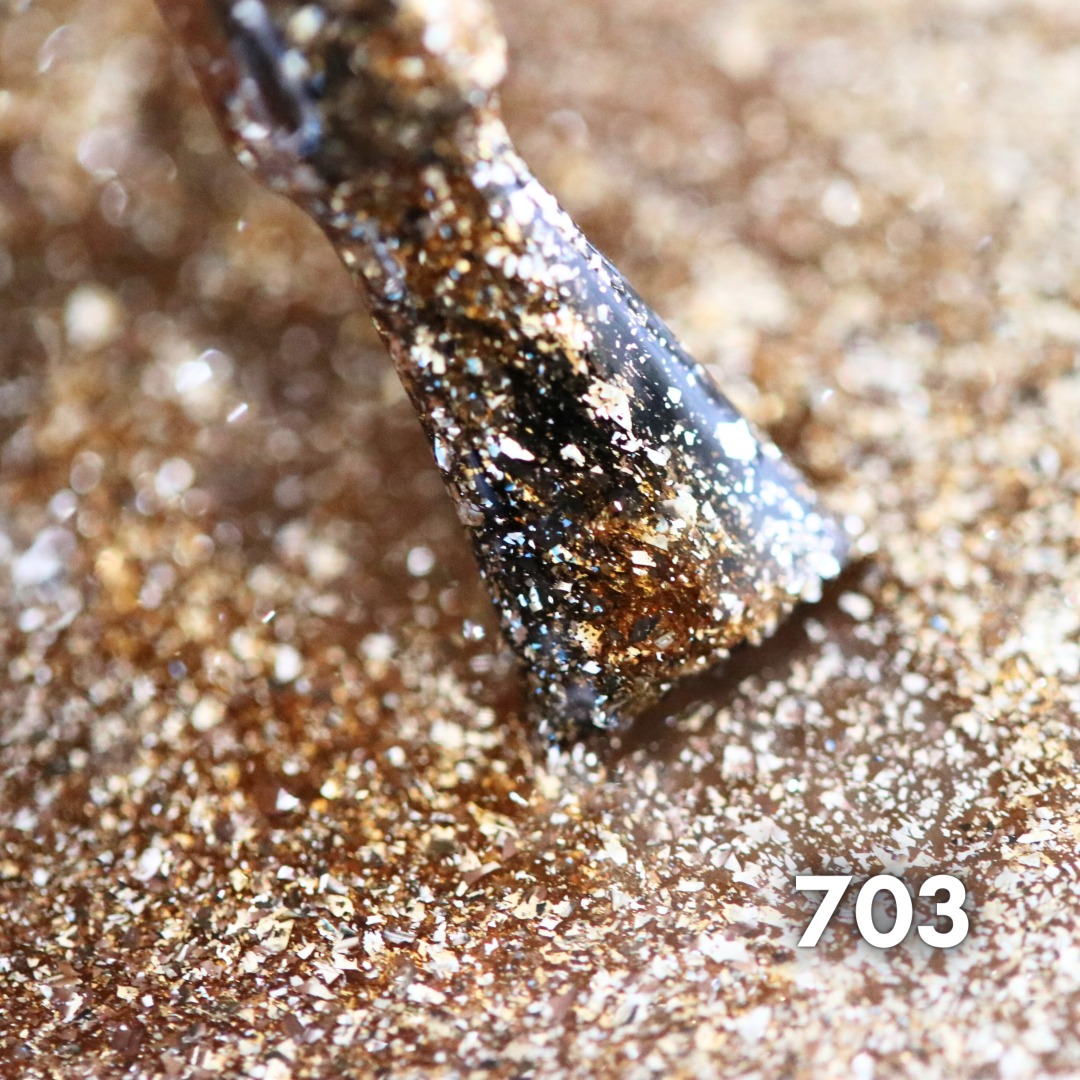 Texture del semipermanente Color Superglitter 703 8ml