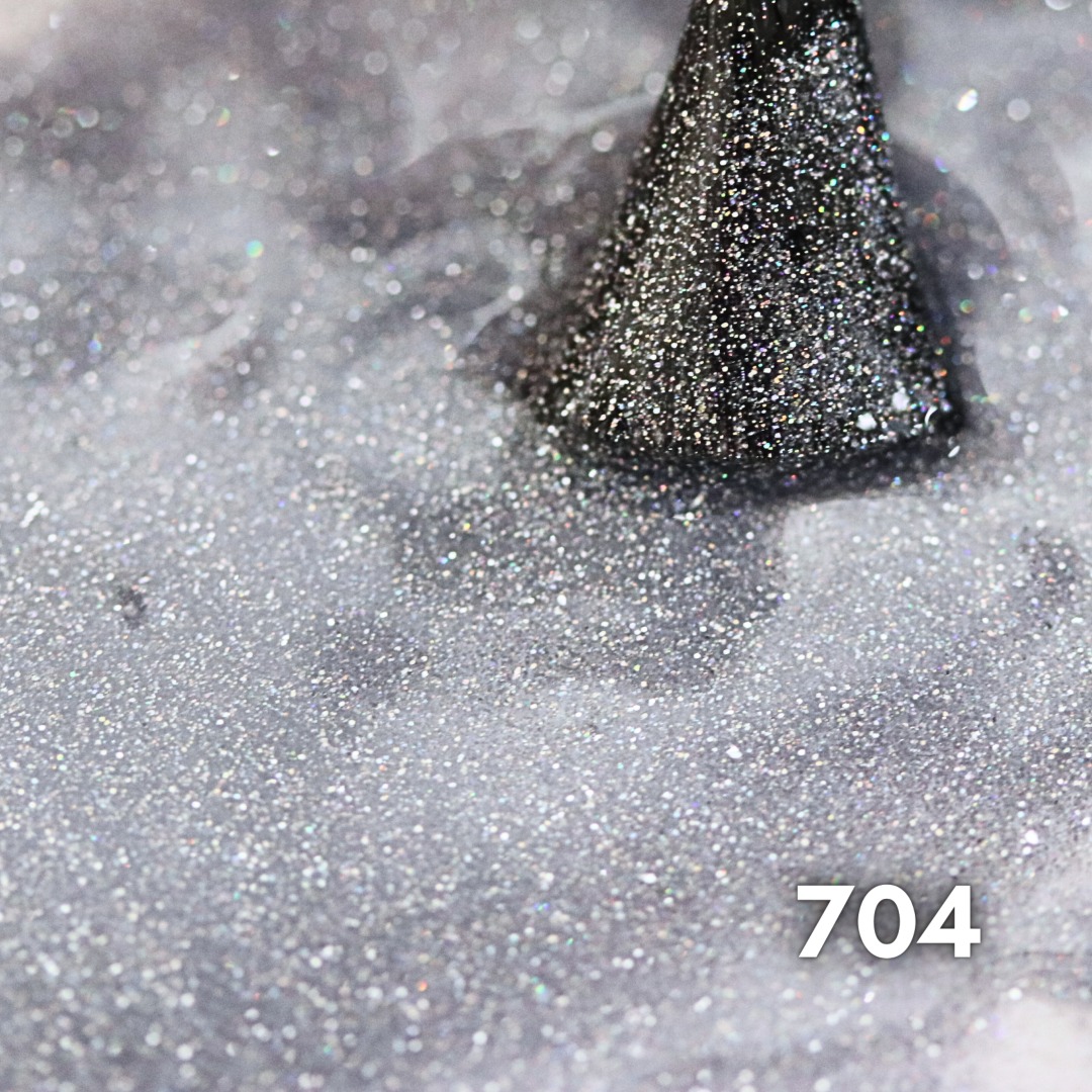 Texture del semipermanente Color Superglitter 704 8ml