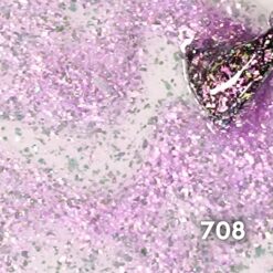 Texture del semipermanente Color Superglitter 708 8ml