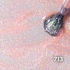 Texture del semipermanente Color Superglitter 713 8ml