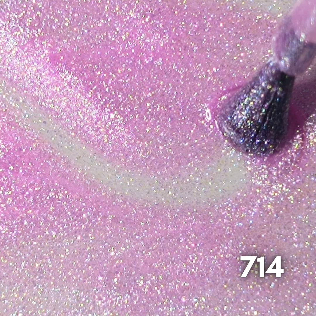 Texture del semipermanente Color Superglitter 714 8ml